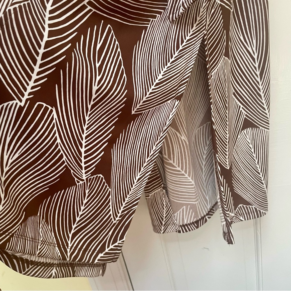 NWT Talbots women’s MP Jersey Shirtdress - Linear Palms print - Picture 8 of 12